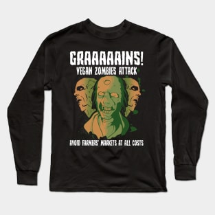 Vegan Zombies Humor Long Sleeve T-Shirt